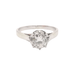 Bague Solitaire or blanc et platine sertie d'un diamant 58 Facettes