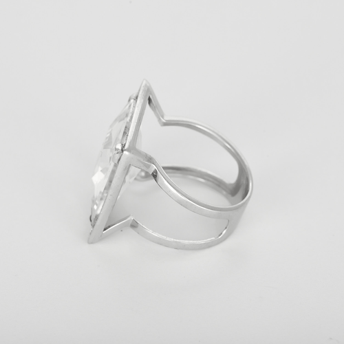Bague 53 Bague cocktail en or blanc, aigue-marine : 10 carats et diamants : 0,20 carat 58 Facettes DV31450-45