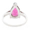 Bague 59 Bague rubélite taille poire en or blanc 18 carats 58 Facettes 902132CD
