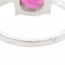 Bague 59 Bague rubélite taille poire en or blanc 18 carats 58 Facettes 902132CD