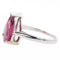 Bague 59 Bague rubélite taille poire en or blanc 18 carats 58 Facettes 902132CD