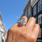 Bague 60 Bague en or jaune 14 carats avec aigue-marine 58 Facettes B4E77FDDF47141108E456464A9E87177