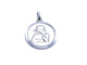 Pendentif Pendentif médaille ange en or blanc 18 carats 58 Facettes 947739CD