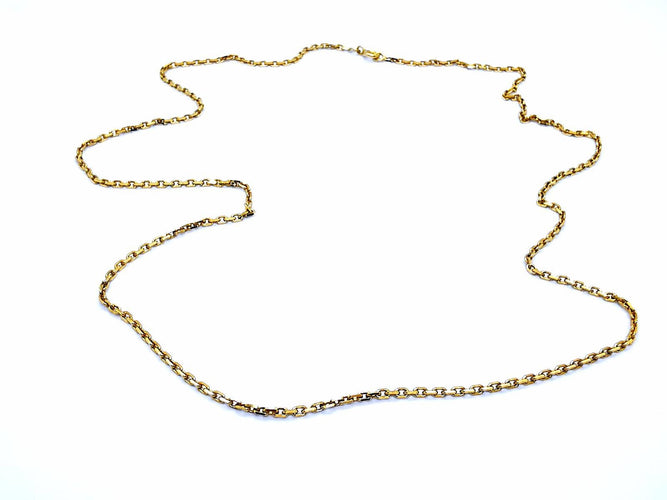 Collier Collier chaîne maille forçat en or jaune 18 carats 58 Facettes 948016CD