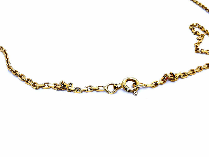 Collier Collier chaîne maille forçat en or jaune 18 carats 58 Facettes 948016CD