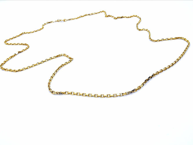 Collier Collier chaîne maille forçat en or jaune 18 carats 58 Facettes 948016CD