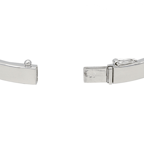 Bracelet Bracelet rigide ouvrant en or blanc 18 carats et palladium 58 Facettes 968092CN