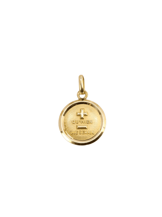 AUGIS - Médaille Amour L'originale or jaune Plus qu’hier moins que demain