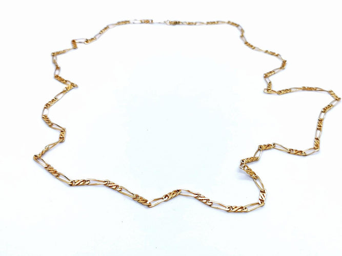 Collier Collier sautoir en or jaune 18 carats maille alternée 58 Facettes 978811CD