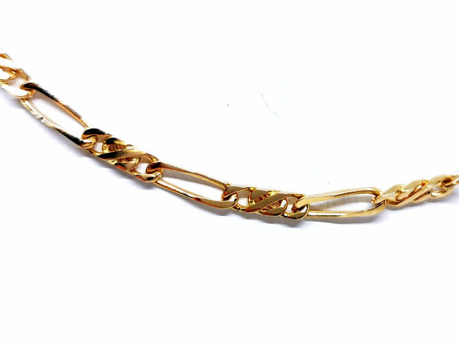 Collier Collier sautoir en or jaune 18 carats maille alternée 58 Facettes 978811CD