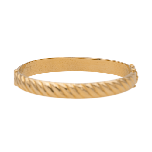 Bracelet Bracelet jonc rigide ovale en or jaune 18 carats 58 Facettes 978815CD