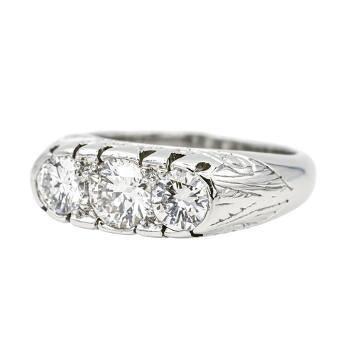 Bague 54 Bague en or blanc 18 carats et diamants taille brillant 58 Facettes 978904CN
