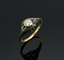 Bague Bague Jugendstil - Diamant 0,20 ct en or jaune 58 Facettes