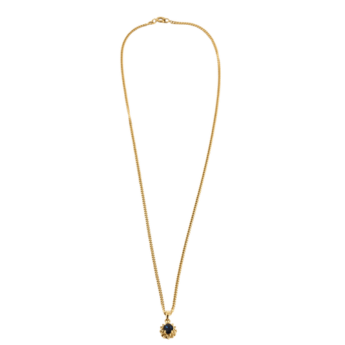 Collier Collier « Marguerite » en or jaune 18 carats, saphir et diamants 58 Facettes BO/240044 NSS