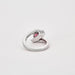 Ring 52 Crossed bangle ring Pink Tourmaline Diamonds 58 Facettes DV0056-5