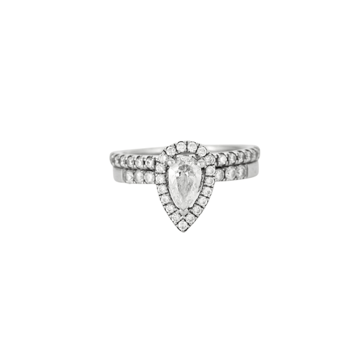 Bague 55 Bague Diamant poire 0.70ct 58 Facettes DV0423-1