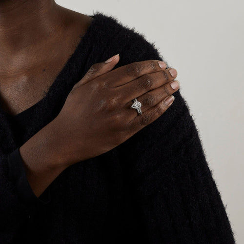 Bague 55 Bague Diamant poire 0.70ct 58 Facettes DV0423-1