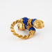 51 ZOLOTAS Ring - Yellow Gold and Lapis lazuli Lion Heads Ring 58 Facettes KZ3