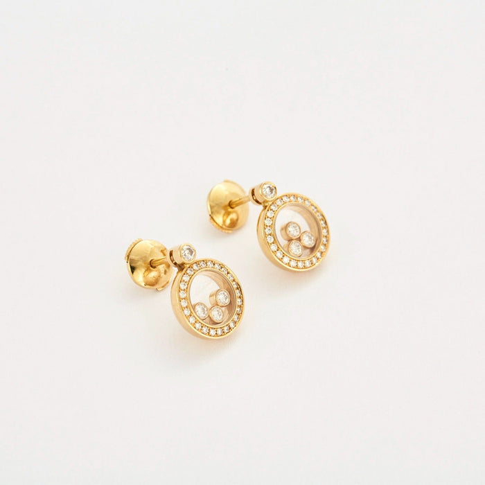 Boucles d'oreilles CHOPARD - Boucles d'oreilles Happy Diamond or jaune 58 Facettes DV0492-1