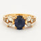 Bague Bague or jaune, saphir et diamants 58 Facettes DV0497-5