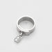Ring 49 HERMES - KELLY - White gold ring, padlock decorated with small diamonds 58 Facettes DV0503-1