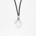 Collier CHAUMET - collier pendentif anneau or gris et diamants sur cordon 58 Facettes DV0497-14