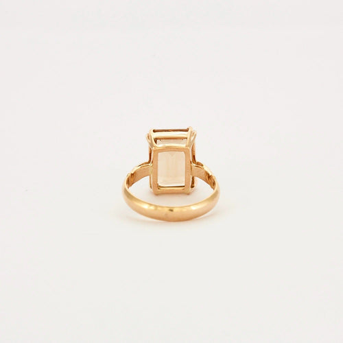 Bague 56 Bague or jaune et Béryl jaune Héliodore 58 Facettes DV0538-7