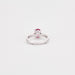 Bague 53 Bague or blanc et Saphir Rose 58 Facettes DV0538-2