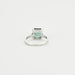 Bague 51 Bague or blanc et Tourmaline Bleue 58 Facettes DV0538-4