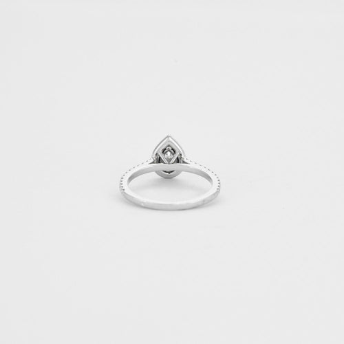 Bague MAISON ISOR  Bague or gris et Diamant Poire 58 Facettes DV0535-1