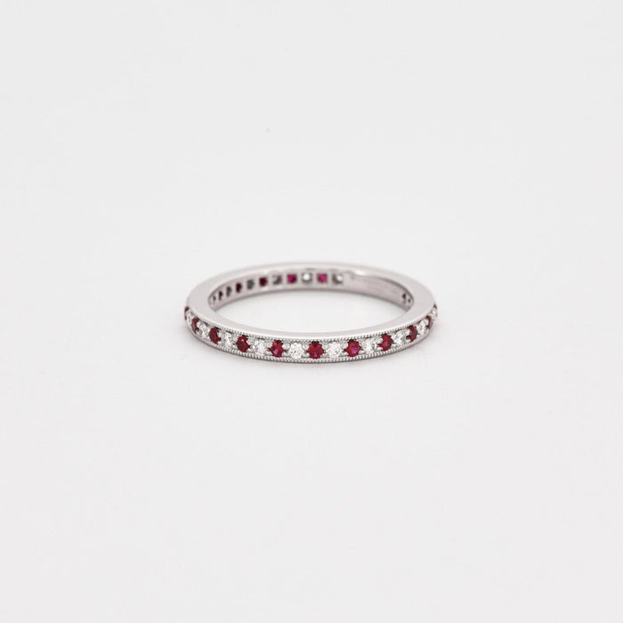 Bague TIFFANY & CO - LEGACY  Bague en platine Diamants et rubis 58 Facettes DV0534-4