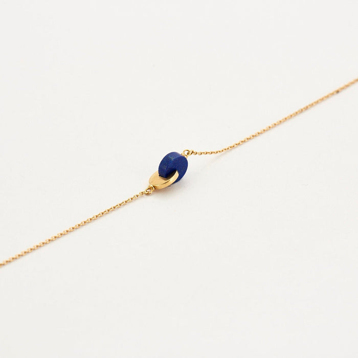 Collier Fin Collier en or jaune et Lapis-Lazuli 58 Facettes DV0534-16