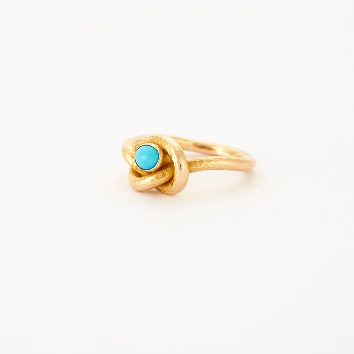 Bague Bague or jaune turquoise 58 Facettes DV0555-1