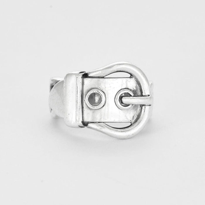 Bague 50.5 HERMES - Bague Ceinture en argent. 58 Facettes DV1197-2