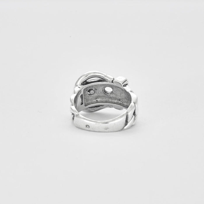 Bague 50.5 HERMES - Bague Ceinture en argent. 58 Facettes DV1197-2