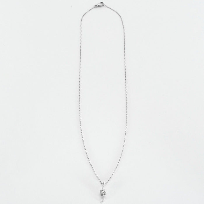 Collier Collier en or gris et pendentif en or gris, diamants 58 Facettes DV0566-3