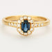 Bague 53 Bague marguerite or saphir et diamants 58 Facettes DV0569- 7