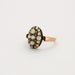 Ring 53 Napoleon III Period Ring Pink Gold and Silver, Diamonds and Pearls 58 Facettes DV0569-20