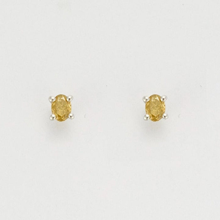 Boucles d'oreilles Paire de puces d'oreilles or 14K et diamant jaune 58 Facettes DV2085-1