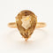 Bague Bague en or jaune citrine taillée en poire. 58 Facettes DV2211-2