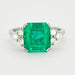 Ring 54.5 Colombian Emerald Ring 58 Facettes DV0536-1