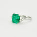 Ring 54.5 Colombian Emerald Ring 58 Facettes DV0536-1