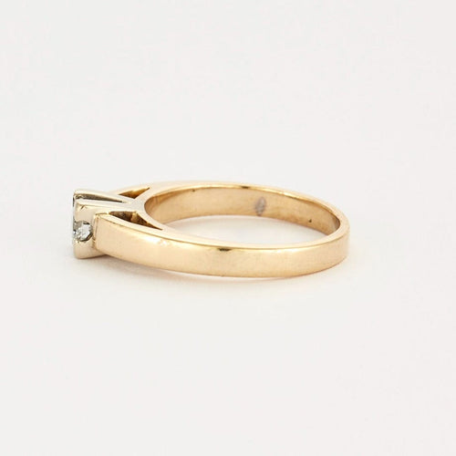 Bague 53 Bague solitaire en or jaune et diamants 58 Facettes DV0574 - 1