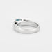 Bague 54 Poiray - bague jonc en or gris et aigue-marine 58 Facettes DV0487-3