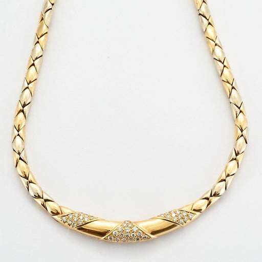 Cartier necklace - Rumba necklace - yellow and white gold, diamonds 58 Facettes DV0598-1
