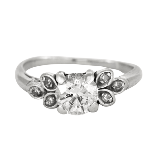 Bague 51 Bague solitaire or gris et diamant 58 Facettes DV0589-1