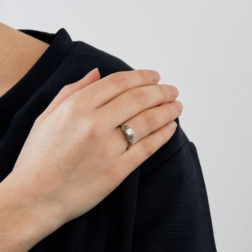 Bague 51 Bague solitaire or gris et diamant 58 Facettes DV0589-1