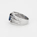 Bague 56 Bague bandeau or gris, saphir et diamants 58 Facettes DV0597-2