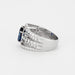Ring 56 Band ring in white gold, sapphire and diamonds 58 Facettes DV0597-2