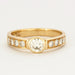 Ring 61 Gold and diamond bangle ring 58 Facettes DV0302-4
